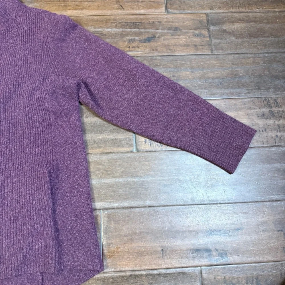 Eileen Fisher Sweater Long Sleeve Button Front‎ Cashmere Wool | Purple | Size XL